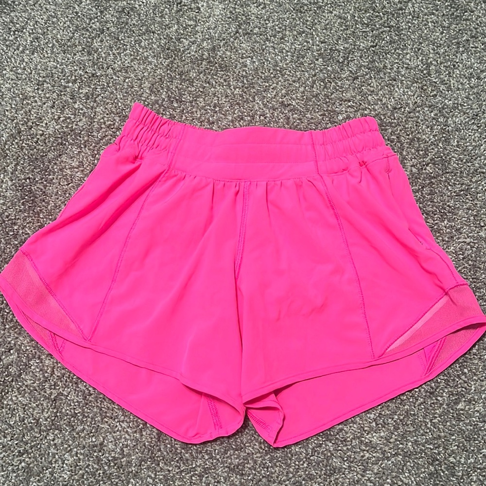 Lululemon Hotty hot shorts!! Color Sonic pink.